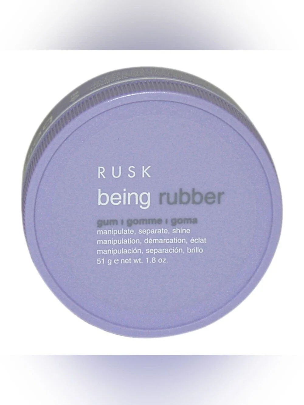 NWT 》2×《 RUSK BEING RUBBER HAIR GUM FOR SEPARATION & SHINE!